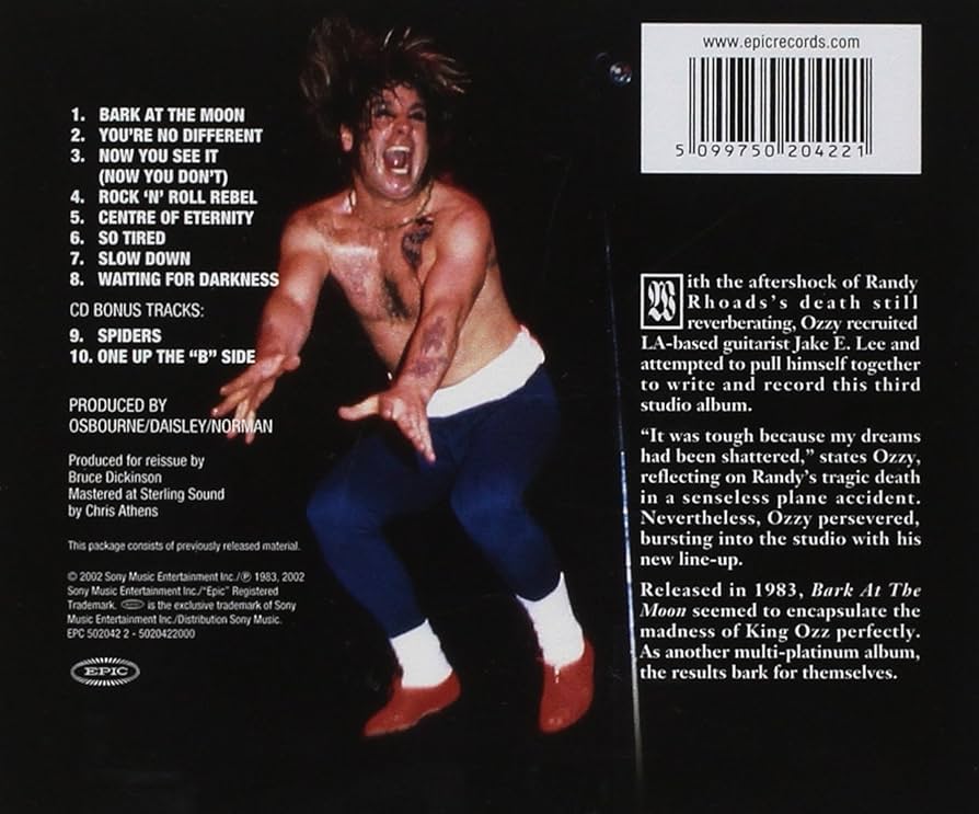 Ozzy Osbourne Bark at the Moon レコード シール付 Ozzy Osbourne Bark at the Moon レコード シール付 Ozzy